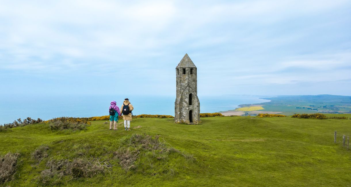 Couple standing at St Catherine's Oratory